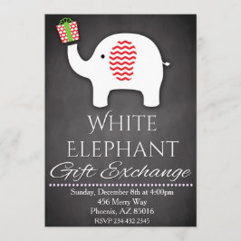 Weihnachtsfeiertag Weißes Elefant Party Einladung