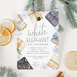 Weihnachtsfeiertag Weißes Elefant Party Einladung
