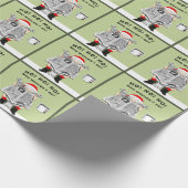 Weihnachtsfeiertag Weißes Elefantengeschenk Geschenkpapier (Ecke)