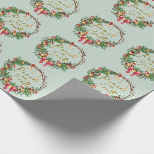 Weihnachtsfeiertag Weltfrieden Wrapping Paper Geschenkpapier (Ecke)