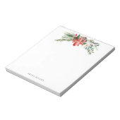Weihnachtsfeiertag Winter Blumengestation Notepad Notizblock (Rotiert)