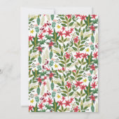 Weihnachtsfeiertag Winter Hochzeit floral Rustikal Einladung (Rückseite)