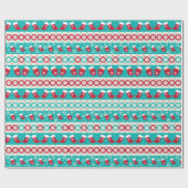 Weihnachtsfeiertag Winter Strumpf Schnee Geschenkpapier (Flach)