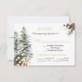 Weihnachtsfeiertag Winter Wedding UAWG Menu Auswah Einladung (Vorderseite)