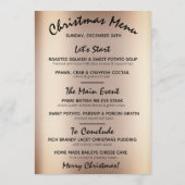 Weihnachtsfeiertag Wintermenü Rose Wreath Menükarte (Rückseite)