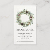 Weihnachtsfeiertag Wreath Baby Dusche Begleitkarte (Vorderseite)