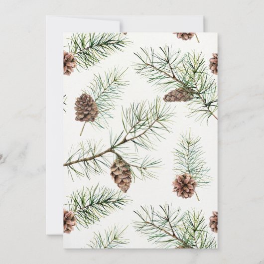 Weihnachtsfeiertag Wreath Baby Dusche Einladung (Rückseite)