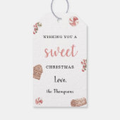 Weihnachtsfeiertag wünscht Leckereien Geschenkanhänger (Rückseite)