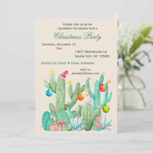Weihnachtsfeiertag - Wüste Südwesten Einladung (Stehend Vorderseite)