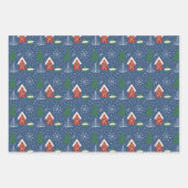Weihnachtsfeiertag zusammengestellt geschenkpapier set (Vorderseite)