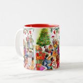 Weihnachtsfeiertag Zweifarbige Tasse (Vorderseite Links)
