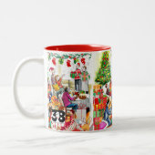Weihnachtsfeiertag Zweifarbige Tasse (Links)