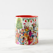 Weihnachtsfeiertag Zweifarbige Tasse (Mittel)