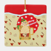 Weihnachtsfeiertage 2024 keramikornament (Rückseite)