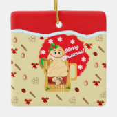 Weihnachtsfeiertage 2024 keramikornament (Vorderseite)