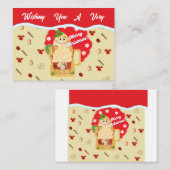 Weihnachtsfeiertage 2024 mitteilungskarte (Vorne/Hinten)