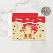 Weihnachtsfeiertage 2024 mitteilungskarte (Vorderseite/Rückseite Beispiel)