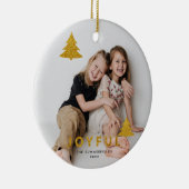 Weihnachtsfeiertage 2 Foto Familiengepäck Keramik Ornament (Rechts)