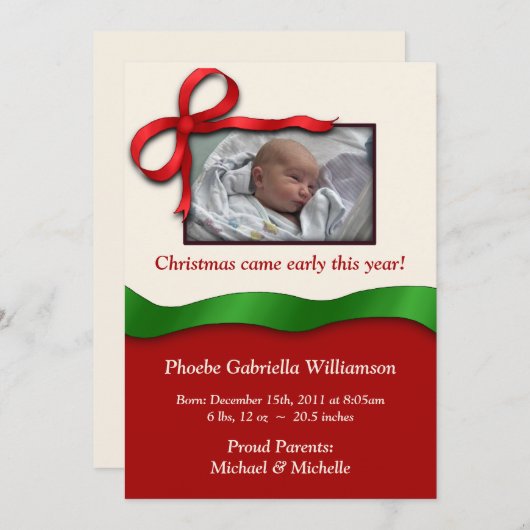 Weihnachtsfeiertage - Ankündigung (Vorne/Hinten)