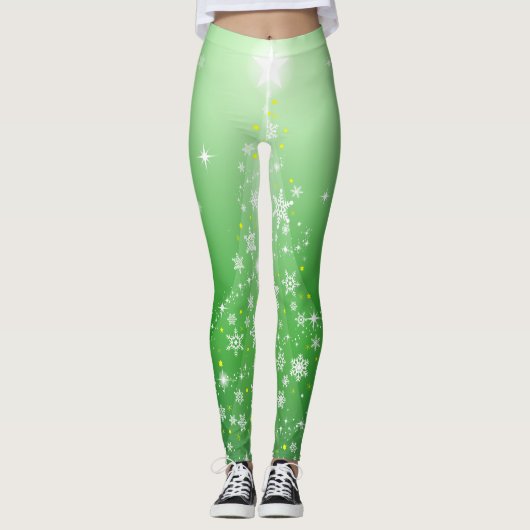 Weihnachtsfeiertage Ästhetik Shinzon Star Green Leggings (Vorderseite)