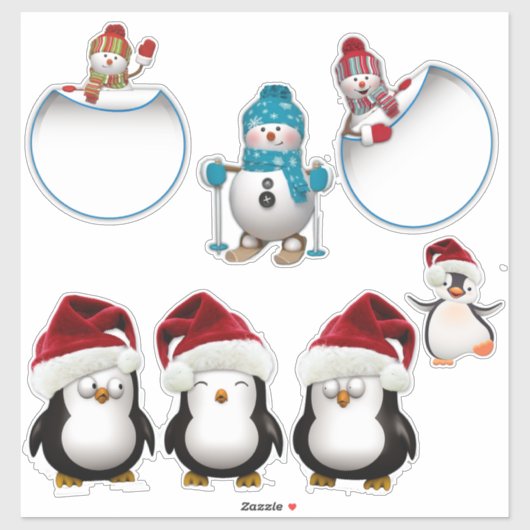 Weihnachtsfeiertage Aufkleber (Blatt)