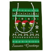 Weihnachtsfeiertage Außerirdischen Mittlere Geschenktüte (Vorderseite)