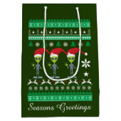 Weihnachtsfeiertage Außerirdischen Mittlere Geschenktüte (Rückseite)