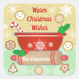 Weihnachtsfeiertage Baking Custom Stickers