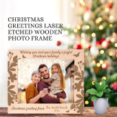 Weihnachtsfeiertage Begrüßungslaserschnitt Geätzte Rahmen