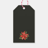 Weihnachtsfeiertage Berries Grüne Botanische Schri Geschenkanhänger (Rückseite)