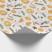 Weihnachtsfeiertage Beschneidungen Orangefarbene S Geschenkpapier (Ecke)