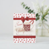 Weihnachtsfeiertage, beste Zeit des Jahres Feiertagspostkarte (Stehend Vorderseite)