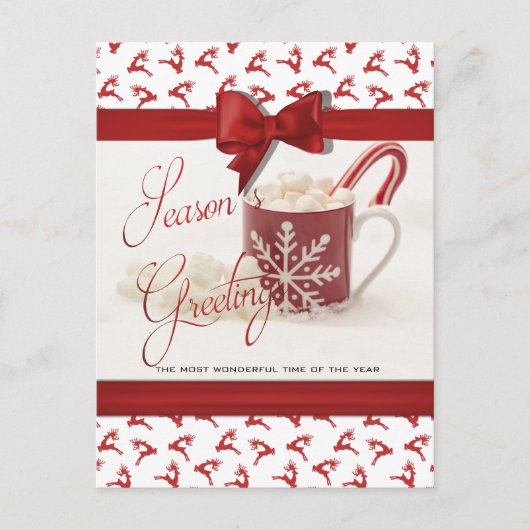Weihnachtsfeiertage, beste Zeit des Jahres Feiertagspostkarte (Vorderseite)