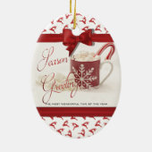 Weihnachtsfeiertage, beste Zeit des Jahres Keramikornament (Hinten)