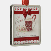 Weihnachtsfeiertage, beste Zeit des Jahres Silbernes Ornament (Rechts)