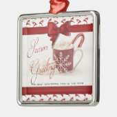 Weihnachtsfeiertage, beste Zeit des Jahres Silbernes Ornament (Links)