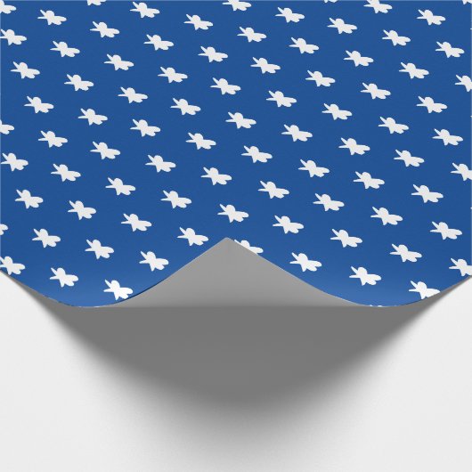 Weihnachtsfeiertage Blaues Schneeflocken Geschenkpapier (Ecke)