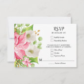 Weihnachtsfeiertage Blumenflora RSVP Karte (Vorderseite)
