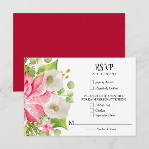 Weihnachtsfeiertage Blumenflora RSVP Karte
