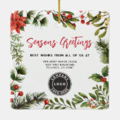 Weihnachtsfeiertage Botanischer Garten Keramikornament (Rückseite)