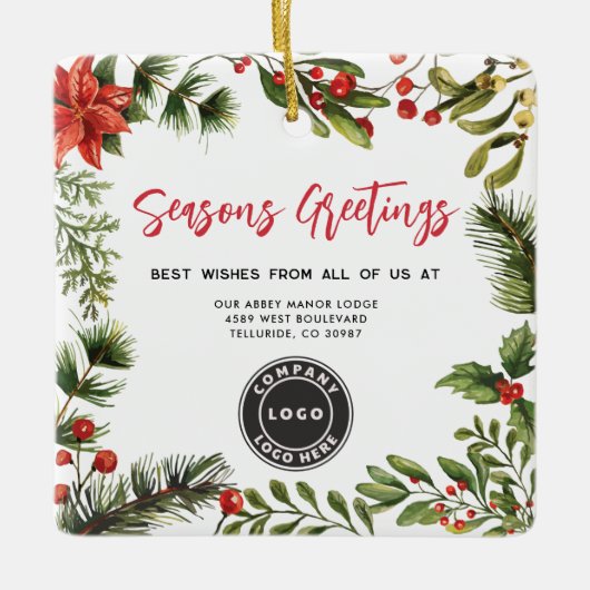 Weihnachtsfeiertage Botanischer Garten Keramikornament (Vorderseite)