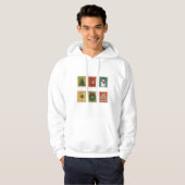 Weihnachtsfeiertage Briefmarke Hoodie (Vorne ganz)
