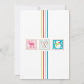 Weihnachtsfeiertage Briefmarke Muster Einladung (Rückseite)