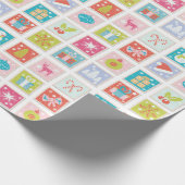 Weihnachtsfeiertage Briefmarke Muster Geschenkpapier (Ecke)