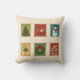 Weihnachtsfeiertage Briefmarke Weihnachtsfest Kiss Kissen