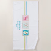 Weihnachtsfeiertage Briefmarke Wiedersehen Strandtuch (Vorderseite)