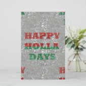 Weihnachtsfeiertage Briefpapier (Stehend Vorderseite)