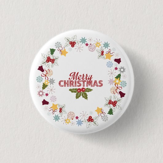Weihnachtsfeiertage Button (Vorderseite)