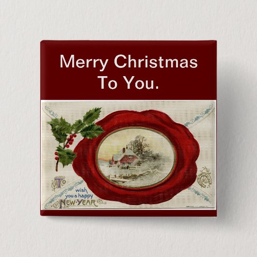 Weihnachtsfeiertage Button-Button Button (Vorderseite)