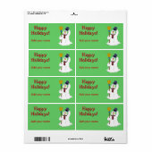 Weihnachtsfeiertage Candy Cane Wrapper Labels (Vorne)